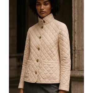 Ralph Lauren Black Label Blush Pink Quilted Fleece Lined Jacket